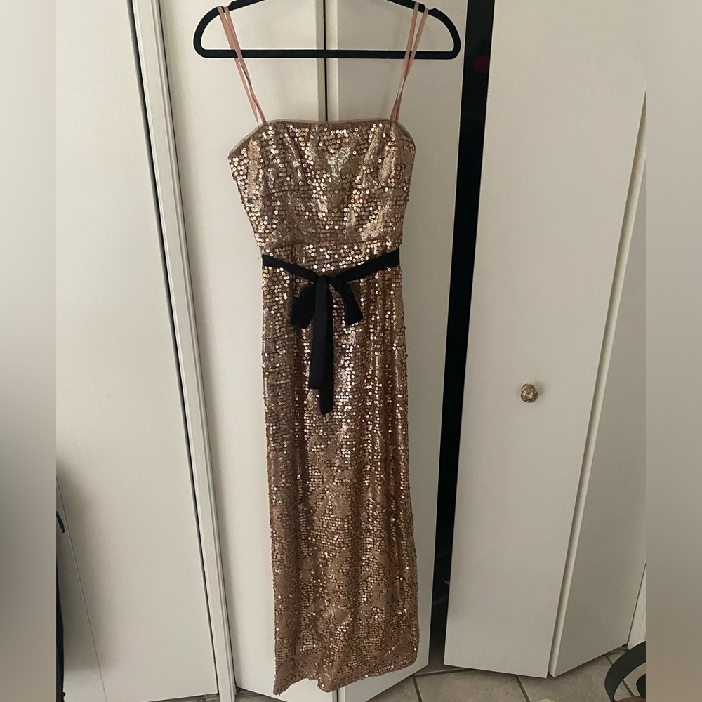 BCBG Max Azria gold gown